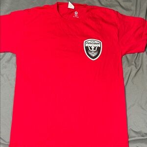P-8A Poseidon Red Short Sleeve Tee with Black and White Logo